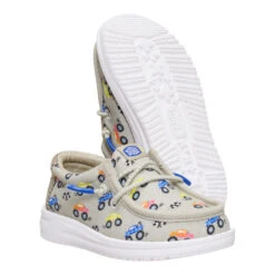 Wally Toddler Trucks - Stone/Multi -Austins Shoes Store 43688 1WC WALLYTTRUCKS STONEMULTI PAIR BOTTOM conversion1