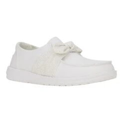 Wendy Bow Essentials - White -Austins Shoes Store 43715 100 WENDYBOWESSENTIALS WHITE RIGHT 3QTR