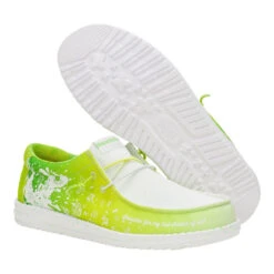 Wally Margaritaville 2 - White/Lime -Austins Shoes Store 43723 13F WALLYMARGARITAVILLE2 WHITELIME PAIR BOTTOM