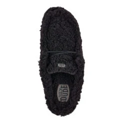 Wally Slipper - Cozy Black/Black -Austins Shoes Store 44171 060 WALLY SLIPPER BLACK BLACK RIGHT TOP