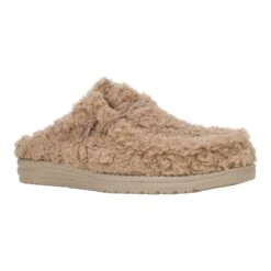 Wally Slipper - Cozy Timber Wolf -Austins Shoes Store 44171 2BI WALLYSLIPPER TIMBER RIGHT 3QTR