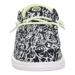 Wally Youth Space Glow - Black/White -Austins Shoes Store 44195 066 WALLYYSPACEGLOW BLACKWHITE FRONT conversion1