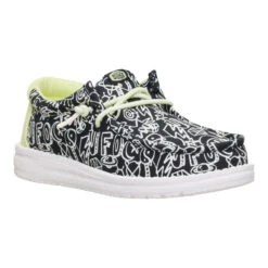 Wally Youth Space Glow - Black/White -Austins Shoes Store 44195 066 WALLYYSPACEGLOW BLACKWHITE RIGHT SIDE conversion1