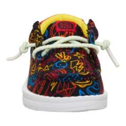 Wally Toddler Space Glow - Black/Red -Austins Shoes Store 44196 063 WALLYTSPACEGLOW BLACKRED FRONT conversion1