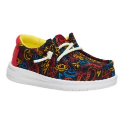 Wally Toddler Space Glow - Black/Red -Austins Shoes Store 44196 063 WALLYTSPACEGLOW BLACKRED RIGHT SIDE conversion1