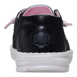 Wendy Toddler Shimmer Flower - Charcoal -Austins Shoes Store 44207 025 WENDYTSHIMMERFLOWER CHARCOAL BACK conversion1