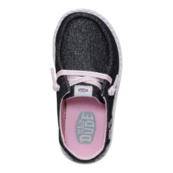 Wendy Toddler Shimmer Flower - Charcoal -Austins Shoes Store 44207 025 WENDYTSHIMMERFLOWER CHARCOAL TOP conversion1