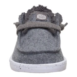 Wendy Youth Wool Cozy - Charcoal -Austins Shoes Store 44229 025 WENDYYWOOLCOZY CHARCOAL FRONT conversion1