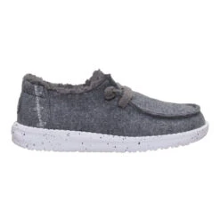 Wendy Youth Wool Cozy - Charcoal -Austins Shoes Store 44229 025 WENDYYWOOLCOZY CHARCOAL RIGHT SIDE conversion1