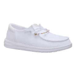 Wendy Funk Mesh Shoelry - White -Austins Shoes Store 44242 100 WENDYFUNKMESHSHOELRY WHITE RIGHT SIDE conversion1
