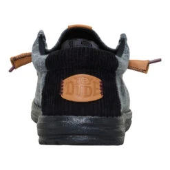 Wally Plaid Corduroy - Black/Multi -Austins Shoes Store 44326 0C4 WALLYPLAIDCORDUROY BLACKMULTI BACK conversion1