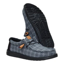 Wally Plaid Corduroy - Black/Multi -Austins Shoes Store 44326 0C4 WALLYPLAIDCORDUROY BLACKMULTI PAIR BOTTOM conversion1