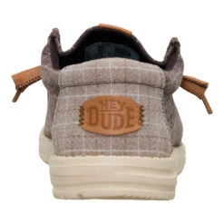 Wally Plaid Corduroy - Mole Brown/Multi -Austins Shoes Store 44326 2ID WALLYPLAIDCORDUROY MOLEBROWNMULTI BACK conversion1