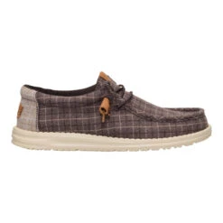Wally Plaid Corduroy - Mole Brown/Multi -Austins Shoes Store 44326 2ID WALLYPLAIDCORDUROY MOLEBROWNMULTI RIGHT LAYERAL conversion1