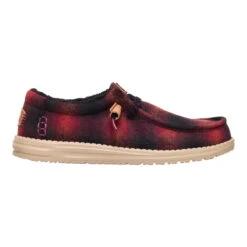 Wally Cozy Plaid - Red Plaid/Black -Austins Shoes Store 44341 6RQ WALLYCOZYPLAID REDPLAIDBLACK RIGHT LATERAL conversion1