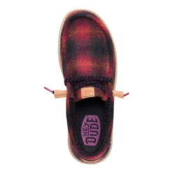 Wally Cozy Plaid - Red Plaid/Black -Austins Shoes Store 44341 6RQ WALLYCOZYPLAID REDPLAIDBLACK TOP conversion1