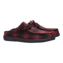 Austins Shoes Store -Austins Shoes Store 44342 6RQ WALLYSLIPCOZYPLAID REDPLAIDBLACK PAIR conversion1