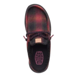 Wally Slip Cozy Plaid - Red Plaid/Black -Austins Shoes Store 44342 6RQ WALLYSLIPCOZYPLAID REDPLAIDBLACK TOP conversion1