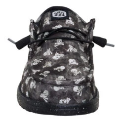 Wally Funk Skull Print - Black/Black Oyster -Austins Shoes Store 44372 0PH WALLYFUNKSKULLPRINT BLACKBLACKOYSTER FRONT conversion1