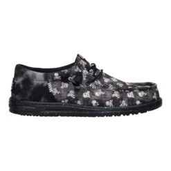 Wally Funk Skull Print - Black/Black Oyster -Austins Shoes Store 44372 0PH WALLYFUNKSKULLPRINT BLACKBLACKOYSTER RIGHT LATERAL conversion1
