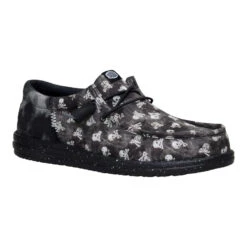 Wally Funk Skull Print - Black/Black Oyster -Austins Shoes Store 44372 0PH WALLYFUNKSKULLPRINT BLACKBLACKOYSTER RIGHT SIDE conversion1