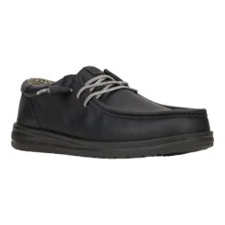 Paul Leather - Black -Austins Shoes Store 44437 001 PAULLEATHER BLACK RIGHT 3QTR