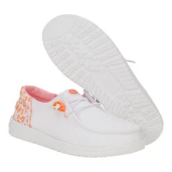 Wendy Funk Happy Hour - White/Pink -Austins Shoes Store 44440 102 WENDYFUNKCOCKTAILS WHITE PINK PAIR BOTTOM conversion1