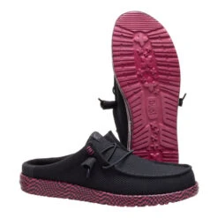 Wally Slip Warped Geo - Black/Fig Purple -Austins Shoes Store 44583 0Q5 WALLYSLIPWARPEDGEO BLACKFIGPURPLE PAIR BOTTOM conversion1