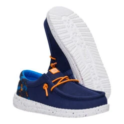 Wally Funk Youth Game On - Navy/Multi -Austins Shoes Store 44608 4HQ WALLYFUNKYGAMEON PAIR BOTTOM conversion1