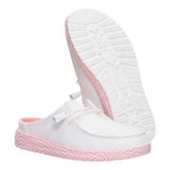 Wendy Slip Warped Geo - White/Pink Lemonade -Austins Shoes Store 44612 16C WENDYSLIPWARPEDGEO WHITEPINKLEMONADE PAIR BOTTOM conversion1