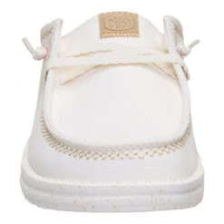 Wendy Slip Embroidered Floral - Off White -Austins Shoes Store 44629 1LB WENDYSLIPEMBROIDEREDFLORAL OFFWHITE FRONT conversion1