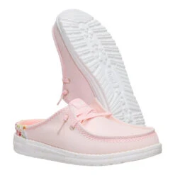 Wendy Slip Embroidered Floral - Pale Pink -Austins Shoes Store 44629 6ZZ WENDYSLIP EMBROIDEREDFLORAL PALEPINK PAIR BOTTOM conversion1