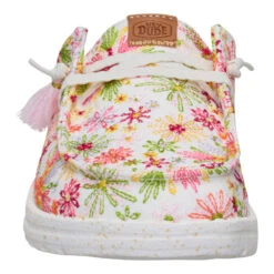 Wendy Slip Embroidered Floral - White/Multi -Austins Shoes Store 44629 94S WENDYSLIPEMBROIDEREDFLORAL WHITEMULTI FRONT conversion1