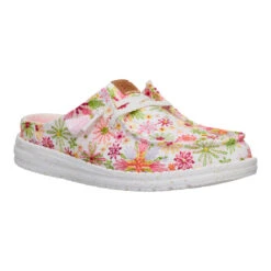 Wendy Slip Embroidered Floral - White/Multi -Austins Shoes Store 44629 94S WENDYSLIPEMBROIDEREDFLORAL WHITEMULTI RIGHT SIDE conversion1