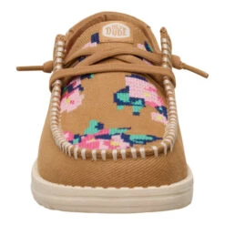 Wendy Cross Stitch - Tan/Multi -Austins Shoes Store 44643 2UG WENDYCROSSSTITCH TANMULTI FRONT conversion1