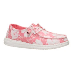 Wendy Hawaiian - Coral/White -Austins Shoes Store 44669 6CC WENDYHAWAIIAN CORALWHITE 3QTR conversion1