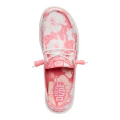 Wendy Hawaiian - Coral/White -Austins Shoes Store 44669 6CC WENDYHAWAIIAN CORALWHITE TOP conversion1