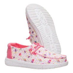 Wendy Youth Ice Cream Social - White/Multi -Austins Shoes Store 44685 94S WENDYYICECREAMSOCIAL WHITEMULTI PAIR BOTTOM conversion1