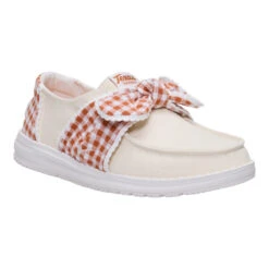 Wendy Bow Texas Longhorns - Wheat/Burnt Orange -Austins Shoes Store 44699 21B WENDYBOWTEXASLONGHORNS WHEATBURNT LATERAL conversion1