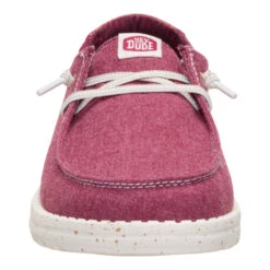 Wendy Break Brushed Linen - Burgundy -Austins Shoes Store 44709 605 WENDYBREAKBRUSHEDLINEN BURGUNDY FRONT conversion1