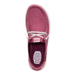 Wendy Break Brushed Linen - Burgundy -Austins Shoes Store 44709 605 WENDYBREAKBRUSHEDLINEN BURGUNDY TOP conversion1