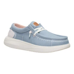 Wendy Comf Denim - Light Blue -Austins Shoes Store 44852 450 WENDYCOMFDENIM LIGHTBLUE 3QTR conversion1