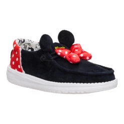 Disney Minnie Mouse Wendy Youth - Black/Red -Austins Shoes Store 44869 063 WENDYFUNKYMINNIEMOUSE BLACKRED LATERAL conversion1
