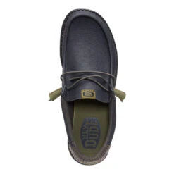 Wally Waxed Casual - Black/Black -Austins Shoes Store 44951 060 WALLYWAXEDCASUAL BLACKBLACK TOP conversion1