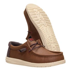 Wally Waxed Casual - Brown -Austins Shoes Store 44951 255 WALLYWAXEDCASUAL BROWN PAIR BOTTOM conversion1