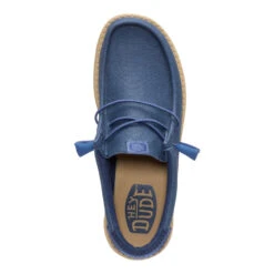 Wally Waxed Casual - Navy -Austins Shoes Store 44951 410 WALLYWAXEDCASUAL NAVY TOP conversion1