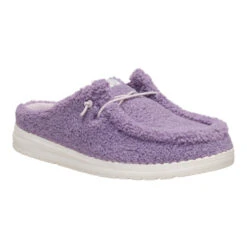 Wendy Slip Sherpa - Purple Ash -Austins Shoes Store 45006 5CU WENDYSLIPSHERPA PURPLEASH 3QTR conversion1