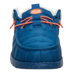 Wally Slip Camp - Navy/Orange -Austins Shoes Store 45015 487 WALLYSLIPCAMP NAVYORANGE FRONT conversion1