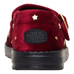 Wendy Jane Holiday - Deep Red -Austins Shoes Store 45355 79I WENDYJANESTUDDED DEEPRED BACK conversion1