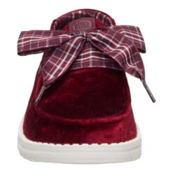 Wendy Holiday Bow - Burgundy -Austins Shoes Store 45369 605 WENDYHOLIDAYBOW BURGUNDY FRONT conversion1